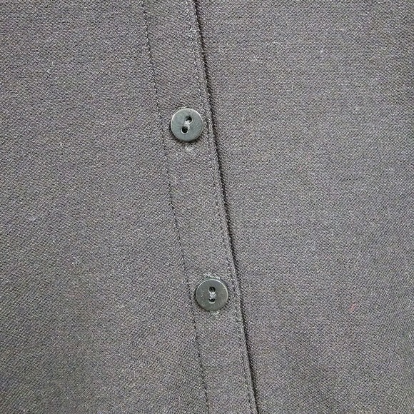 Eileen Fisher Tunic Womens Medium Black Button Front‎ Long Sleeve Minimalist Top - Picture 4 of 13